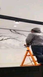 自创床头背景！