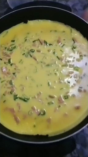 火腿鸡蛋葱花饼