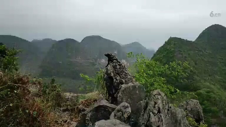 丫头贵州省奇石山應原生态的风景