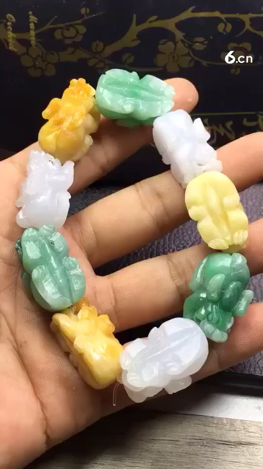 三彩貔貅手串，喜询