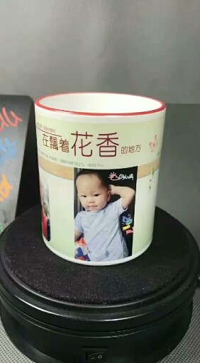 印照水杯实拍图😎清晰漂亮，光