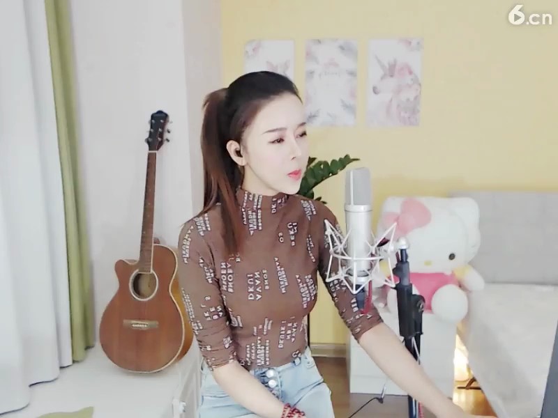 珍爱在六房间直播，歌声优美