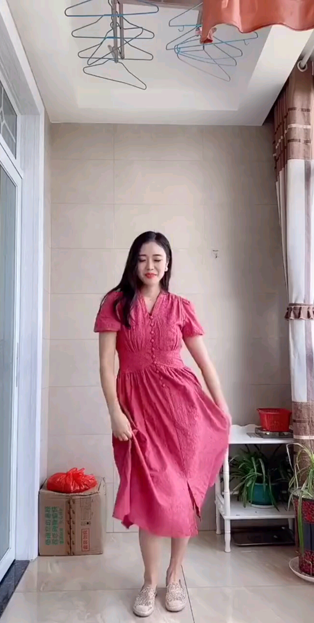 在自己家阳台也要快乐