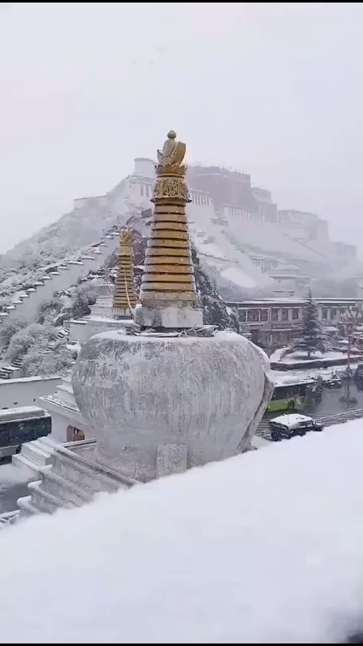 雪后的布达拉宫！