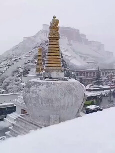 雪后的布达拉宫！